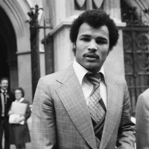 World Boxing Champion John Conteh appeared at Law Courts today