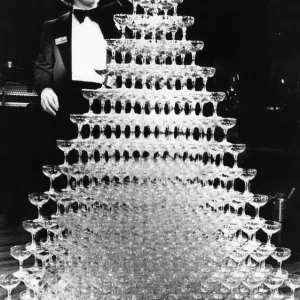 World Champagne Fountain Record Print, Rotters Night Club, Liverpool 1980