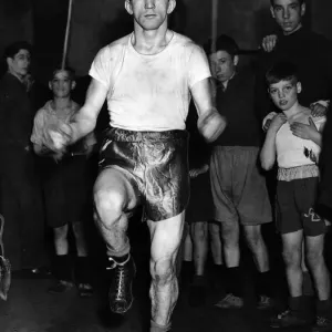 World Champion Boxer Paterson in training
