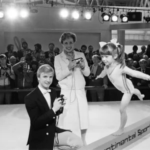 Black and white print of Jayne Torvill and Christopher Dean with Emma Barnicoat Black and white print of Jayne Torvill and Christopher Dean with Emma Barnicoat