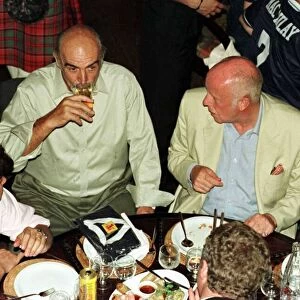 World Cup France June 1998 Sean Connery drinks whisky in Paris bar with Richard Wilson