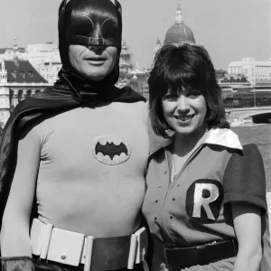 Adam West as Batman on London Weekend Television Print 1976 Adam West as Batman on London Weekend Television Print 1976