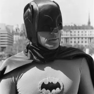 The world famous Batman'alias Adam West on his flying visit to London appears The world famous Batman'alias Adam West on his flying visit to London appears