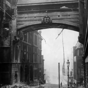 Birmingham GPO Bridge WWII Air Raid Print