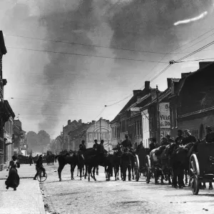 World War One - Belgian calvalry troops and artillery on horseback 1914 World War One - Belgian calvalry troops and artillery on horseback 1914