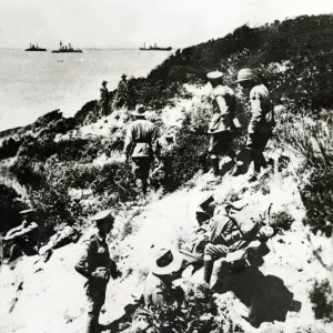 World War One Gallipoli. Australian troops tend to the wounded on the Gallipoli World War One Gallipoli. Australian troops tend to the wounded on the Gallipoli