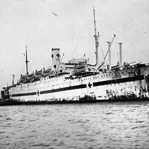 A world war hospital ship The Letitia, at Liverpool, Merseyside