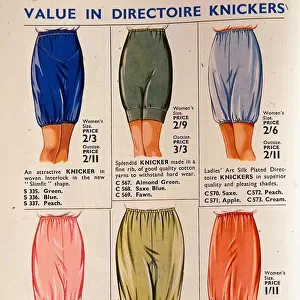 World War II Fashion 1939 knickers bloomers underwear