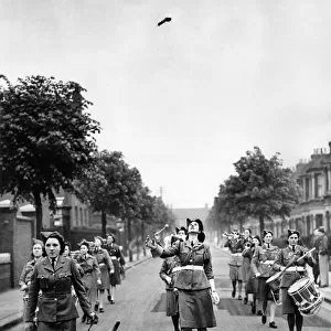 World War II Women: East Hams unit of the W. J. A. C. besides having a full trumpet