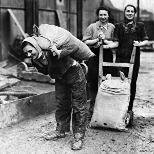 World War II Women: Women Dockers at a Northern Port. Mrs