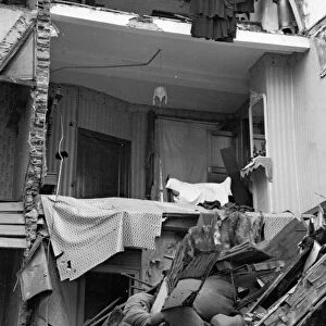 World War One outbreak September 1914 The wrecked bedroom in a house in Malines