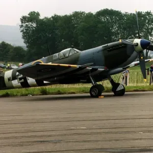 A World War Two RAF Spitfire pictured at the Wroughton Air Show. 30th August 1993 A World War Two RAF Spitfire pictured at the Wroughton Air Show. 30th August 1993
