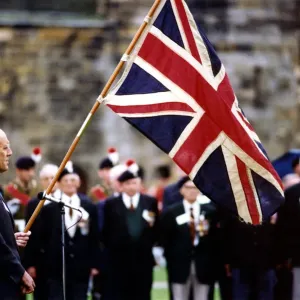 World War Two - Second World War - The handing over of the Union Jack flag by