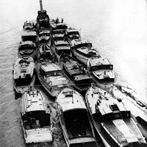 World War Two - Second World War - Thames river craft arrive back after helping