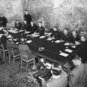World War Two Print: German Surrender at SHAEF, 8th May 1945 World War Two Print: German Surrender at SHAEF, 8th May 1945