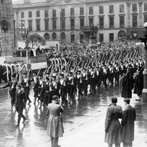 World War One Victory Parade at George Square Glasgow in front of Lord Provost Welsh