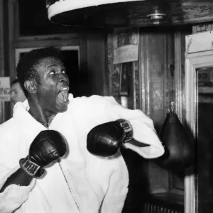 World Welterweight champion Emile Griffith of the USA, in training for his upcoming fight World Welterweight champion Emile Griffith of the USA, in training for his upcoming fight