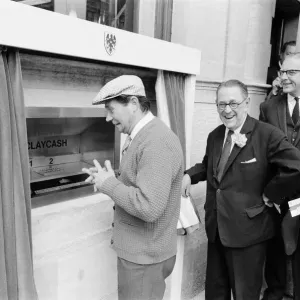 The Worlds First ATM, Cash Machine is unveiled at Barclays Bank, in Enfield, Middlesex The Worlds First ATM, Cash Machine is unveiled at Barclays Bank, in Enfield, Middlesex