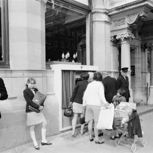 The Worlds First ATM, Cash Machine is unveiled at Barclays Bank, in Enfield, Middlesex The Worlds First ATM, Cash Machine is unveiled at Barclays Bank, in Enfield, Middlesex