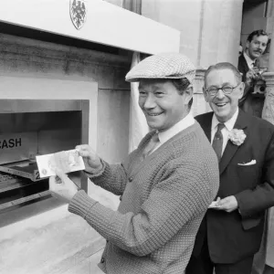 The Worlds First ATM, Cash Machine is unveiled at Barclays Bank, in Enfield, Middlesex The Worlds First ATM, Cash Machine is unveiled at Barclays Bank, in Enfield, Middlesex
