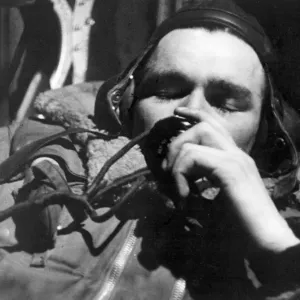 A wounded RAF radio operator during World War Two September 1941 A wounded RAF radio operator during World War Two September 1941