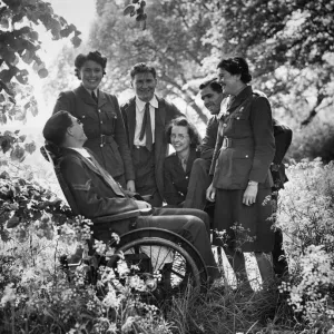 Wounded soldiers recuperating at a hospital in England during the Second World War Wounded soldiers recuperating at a hospital in England during the Second World War