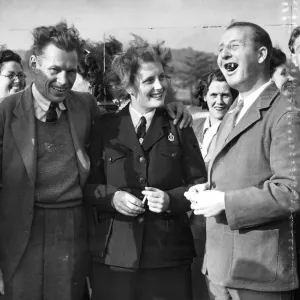 Wounded soldiers go on a river outing, organised by a factory Wounded soldiers go on a river outing, organised by a factory