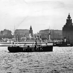 The wreck ship Marker. When photographed the hospital ship Somersetshire was The wreck ship Marker. When photographed the hospital ship Somersetshire was