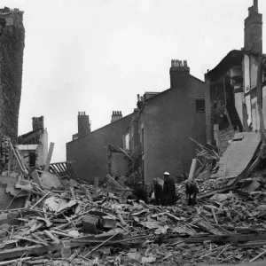 Print of a Liverpool house after air raids on September 6th, 1940