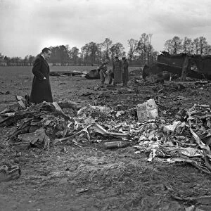 The wreckage of Junkers Ju 88 3Z+AL Wk Nr 2170 of 3. / KG 77 which was shot down by F / Lt D