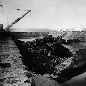 Wreckage of SS Malakand, a cargo liner which was loaded with munitions at the Huskisson