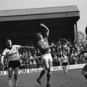 Wrexham 0 v. Barnsley 0. April 1982 MF06-34-028 Local Caption Division 2 Football