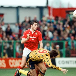 Wrexham v Arsenal, FA Cup match at the Racecourse Ground in Wrexham, 4th January 1992 Wrexham v Arsenal, FA Cup match at the Racecourse Ground in Wrexham, 4th January 1992