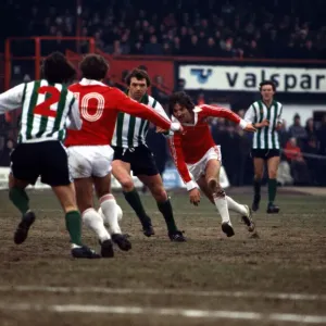 Wrexham v Blyth Spartans - February 1978 palyers in action Wrexham v Blyth Spartans - February 1978 palyers in action