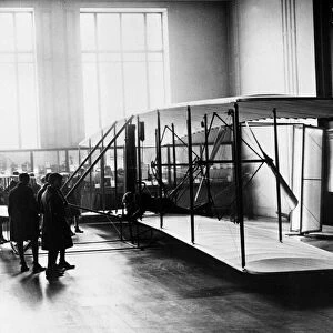 Wright Brothers Flyer Aeroplane in South Kensington museum, 18th December 1928