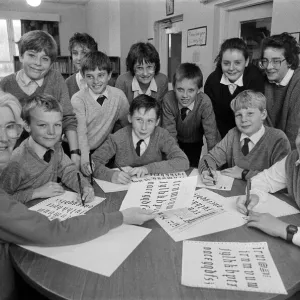 Write on... Calligraphy Workshop at Scissett Middle School Print 1988