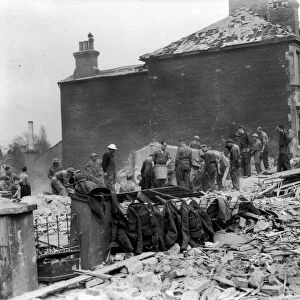 WW2 Air Raid Damage Air raid damage at Ashford Kent 24th March 1943