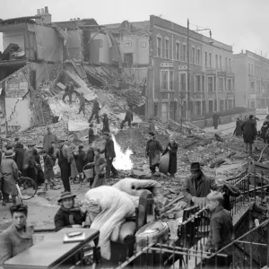 Dommages d'aviation de la Seconde Guerre mondiale Dommages causés par des bombes à Bristol Circa janvier 1941. Dommages d'aviation de la Seconde Guerre mondiale Dommages causés par des bombes à Bristol Circa janvier 1941.