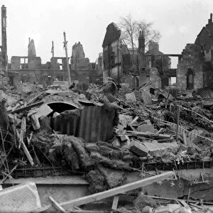 WW2 Air Raid Damage Bomb damage at Glasgow Clydeside 14th March 1941