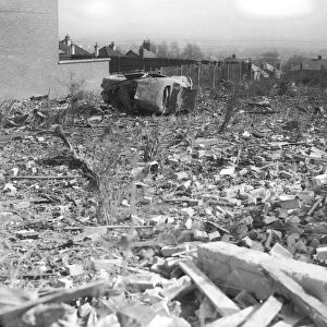 WW2 Air Raid Damage Chigwell Bomb damage at Chigwell - rubble