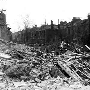 WW2 Air Raid Damage February 1945 Rocket raid at Brockley