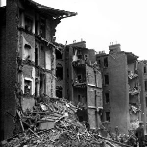 WW2 Air Raid Damage Maida Vale Bomb damage at Maida Vale Buildings collapse
