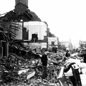 WW2 Air Raid Damage Rogerstone October 1941 Bomb damage at Rogerstone