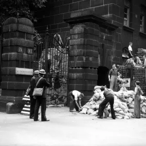 WW2 Air Raid Damage September 1939 Building been sandbagged WW2 WW2 WW2 Air Raid Damage September 1939 Building been sandbagged WW2 WW2