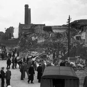 WW2 Air Raids Ilford Essex East London Print, Circa 1941