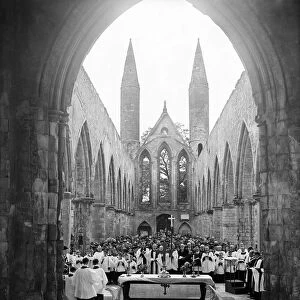 WW2 Great Yarmouth Minster June 1943, Church service at the Norman-era Minster Church of