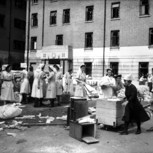 WW2 Lewisham Hospital Air Raid Bomb Damage July 1944 Print