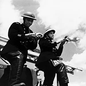 WW2 - London firemen using carrier pigeons