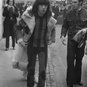 Bill Wyman arrives at Coventry Theatre where The Rolling Stones will be playing to a full