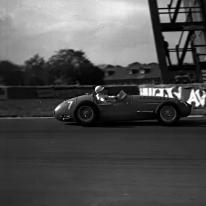 Y2K Stirling Moss 1954 winning Aintree Trophy Race Liverpool in a Masserati motor car